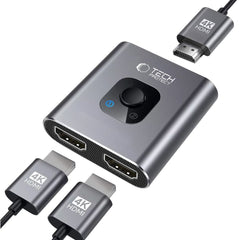 TECH-PROTECT HB07 HUB ADAPTER 2IN1 HDMI 4K 60HZ PROSTOR SIVA