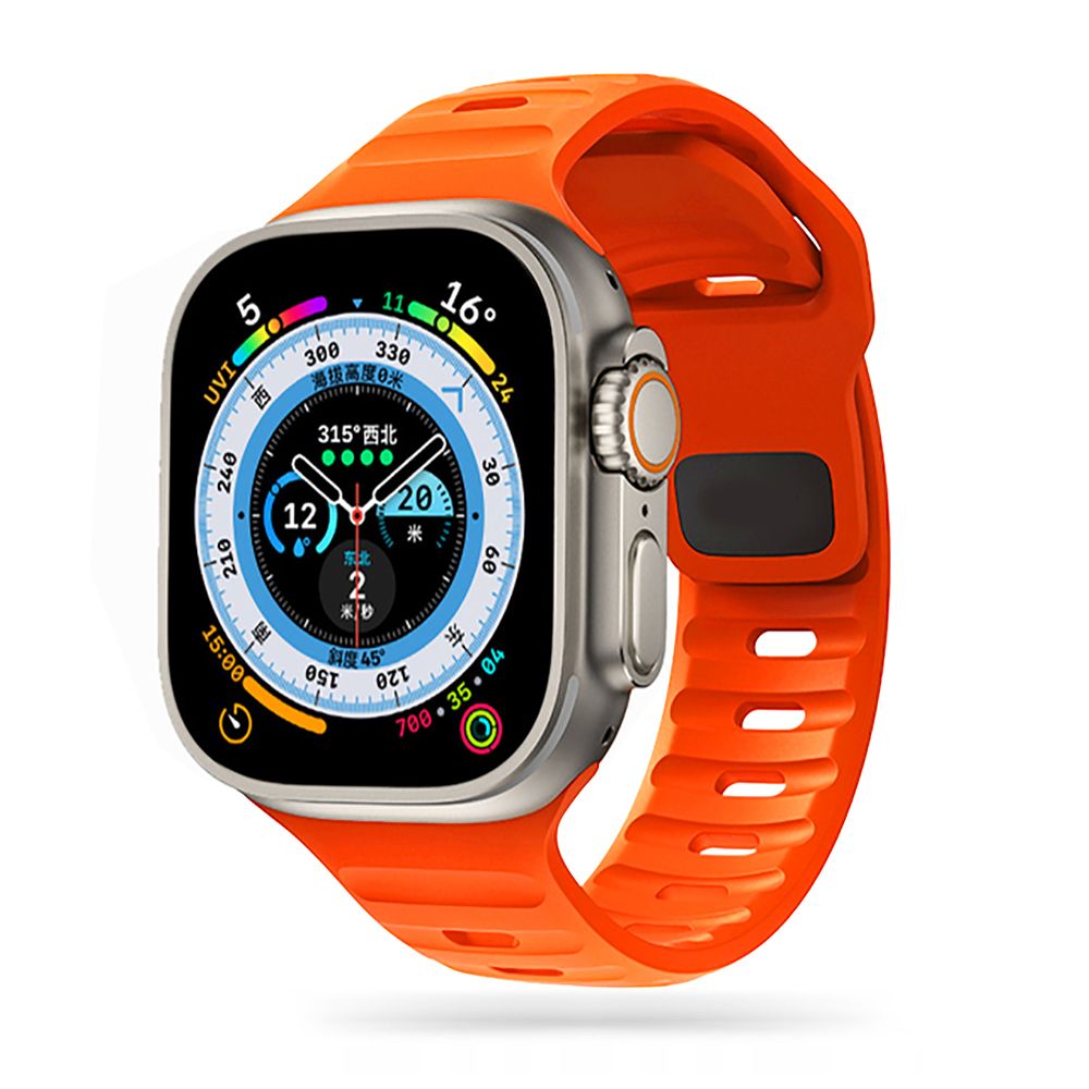 REMENIČEK DOOP ICONBAND LINE APPLE WATCH 6 / 7 / 8 / 9 / 10 / SE / ULTRA 1 / 2 (44 / 45 / 46 / 49 MM) ORANŽNA