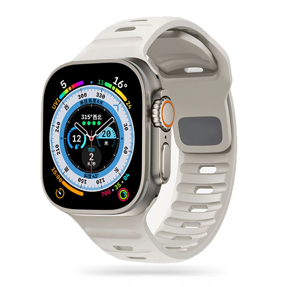 REMENIČEK DOOP ICONBAND LINE APPLE WATCH 6 / 7 / 8 / 9 / 10 / SE / ULTRA 1 / 2 (44 / 45 / 46 / 49 MM) ZVEZDASTO SREBRNA