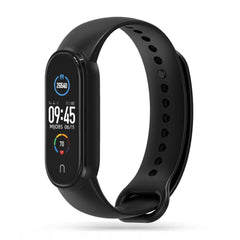 SILIKONSKI PAŠEK ZA XIAOMI MI BAND 5 / 6 / 6 NFC / 7 HEYBAND ICON ČRNA