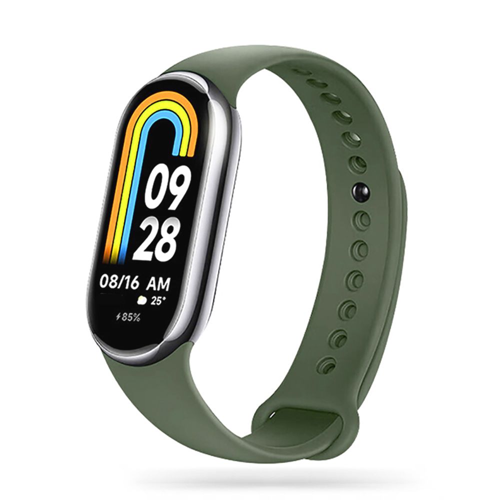 SILIKONSKI PAŠEK ZA XIAOMI MI BAND 8 / 9 / NFC HEYBAND ICON ARMY GREEN