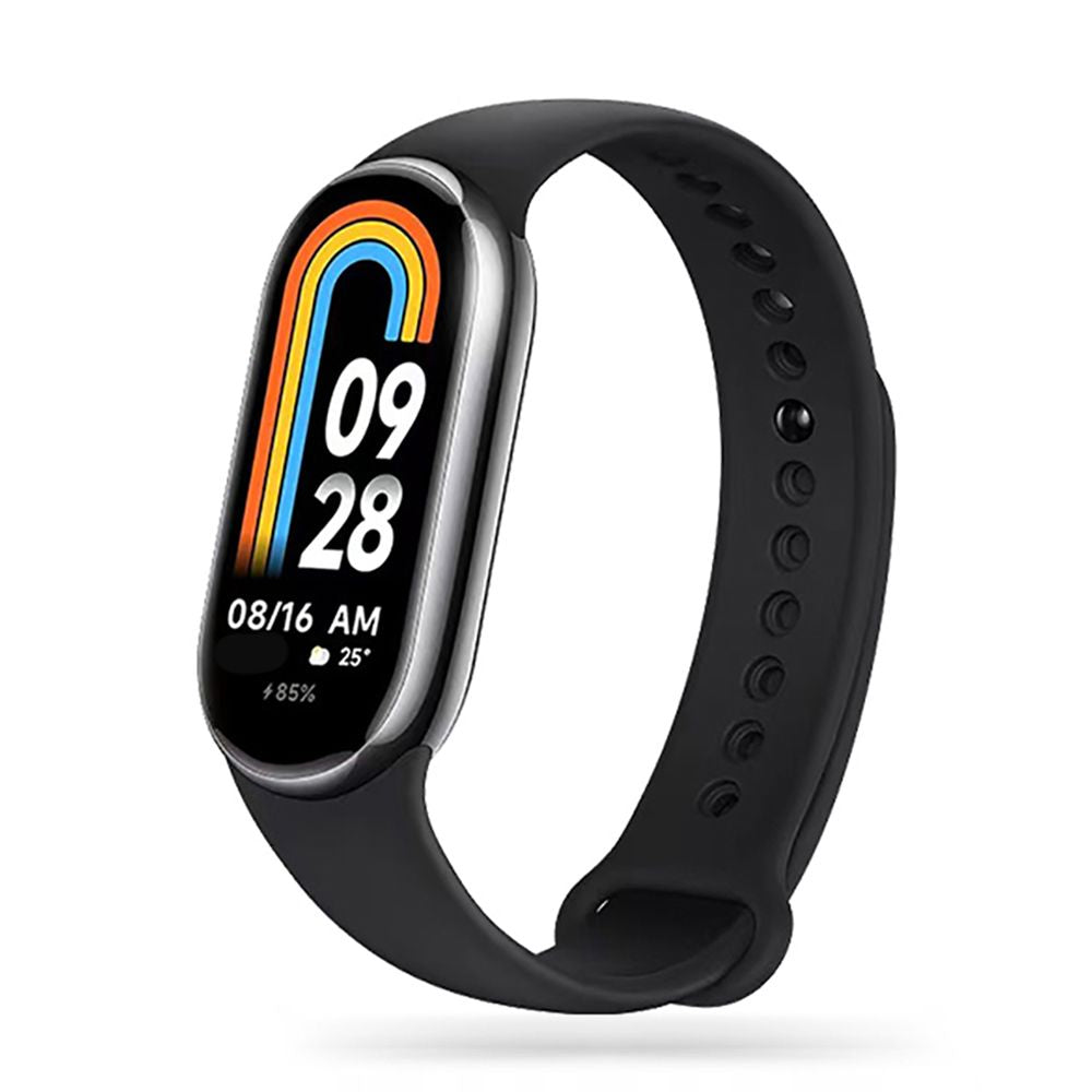 SILIKONSKI PAŠEK ZA XIAOMI MI BAND 8 / 9 / NFC HEYBAND ICON ČRNA