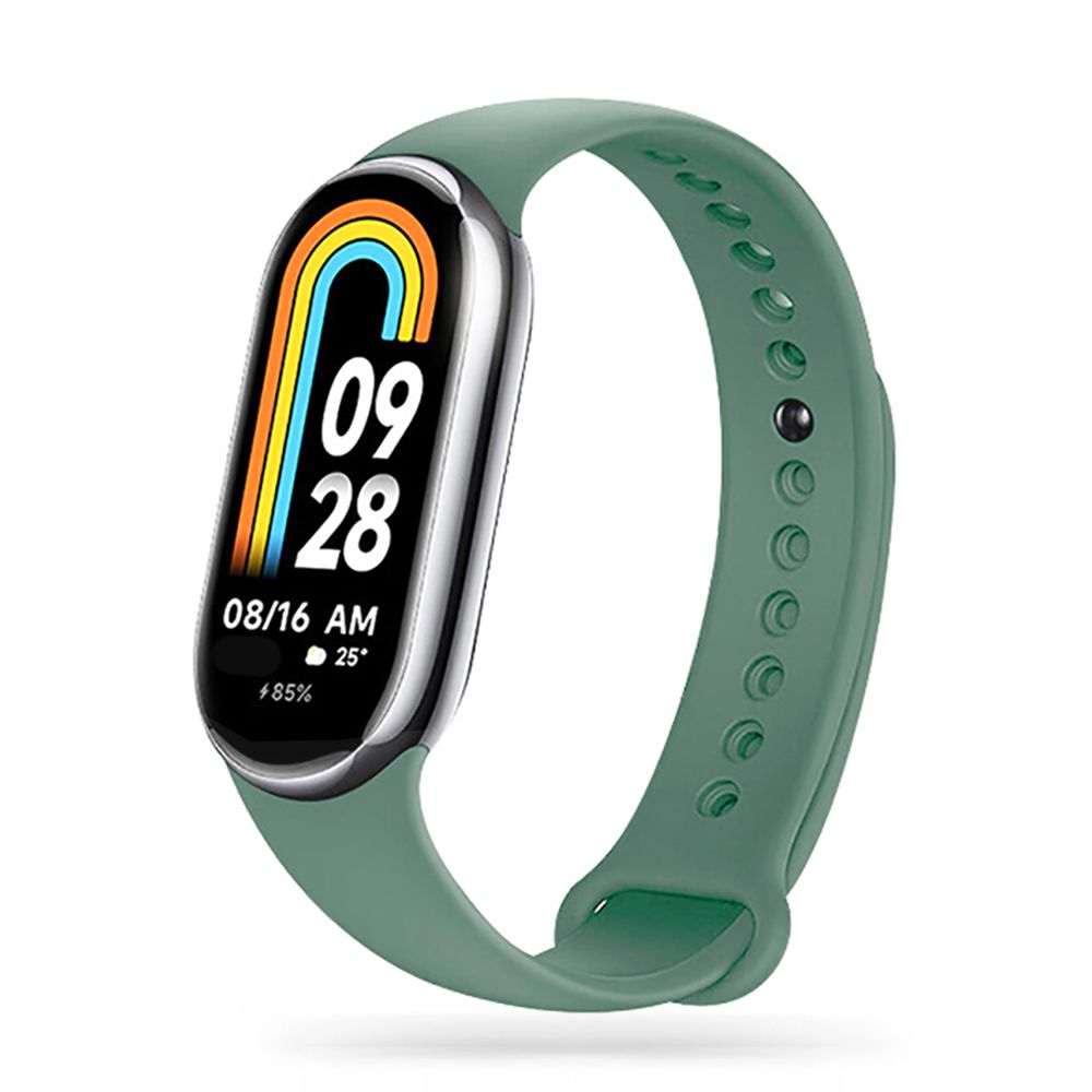SILIKONSKI PAŠEK ZA XIAOMI MI BAND 8 / 9 / NFC HEYBAND ICON OLIVNA