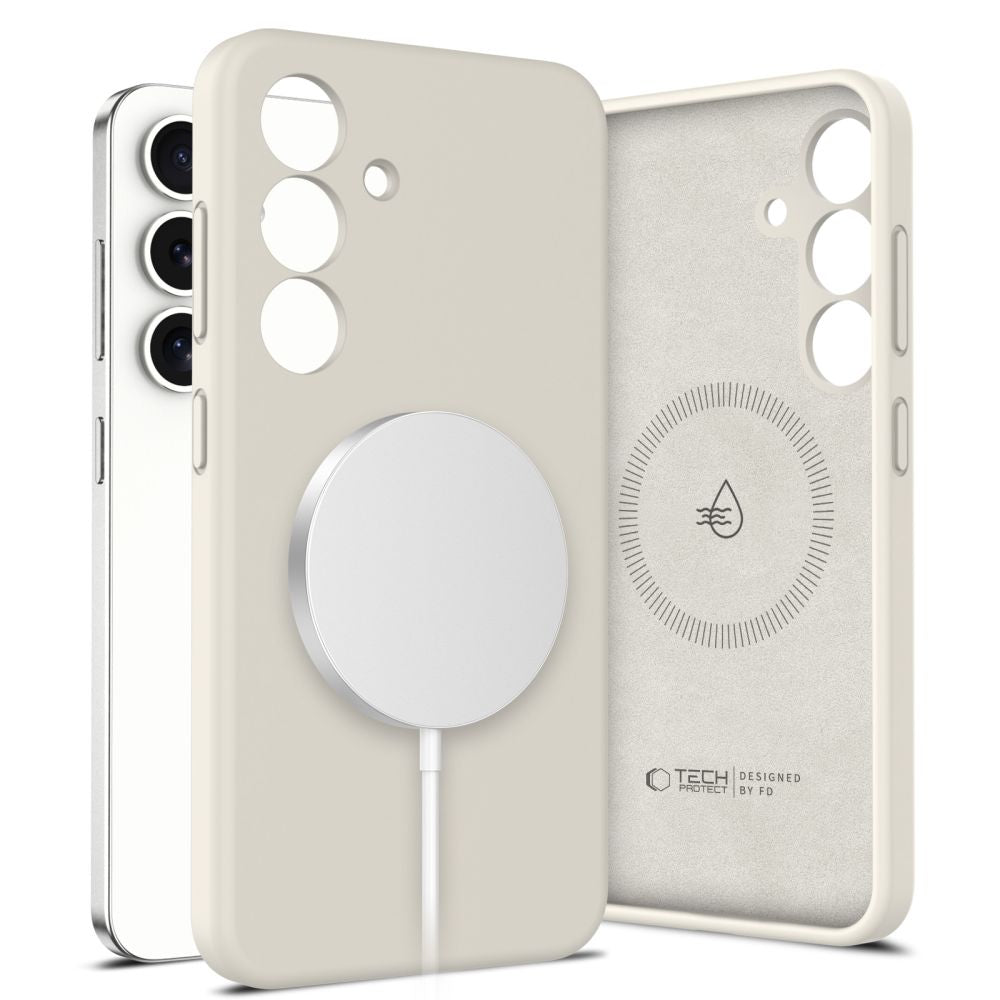 OVITEK TECH-PROTECT LIQUID SILICONE MAGSAFE GALAXY S25 COSMIC LATTE