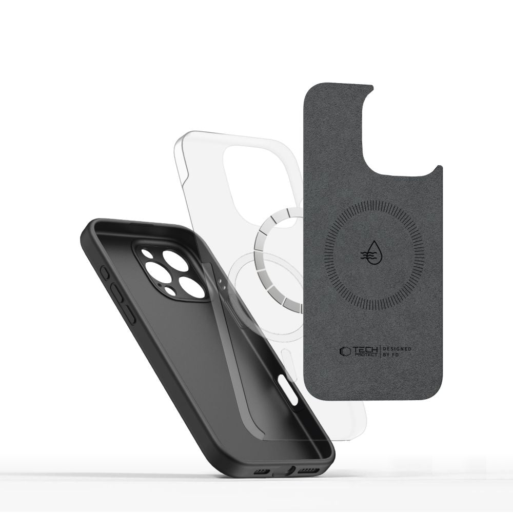 OVITEK TECH-PROTECT LIQUID SILICONE MAGSAFE IPHONE 16 PRO MAX ČRNA