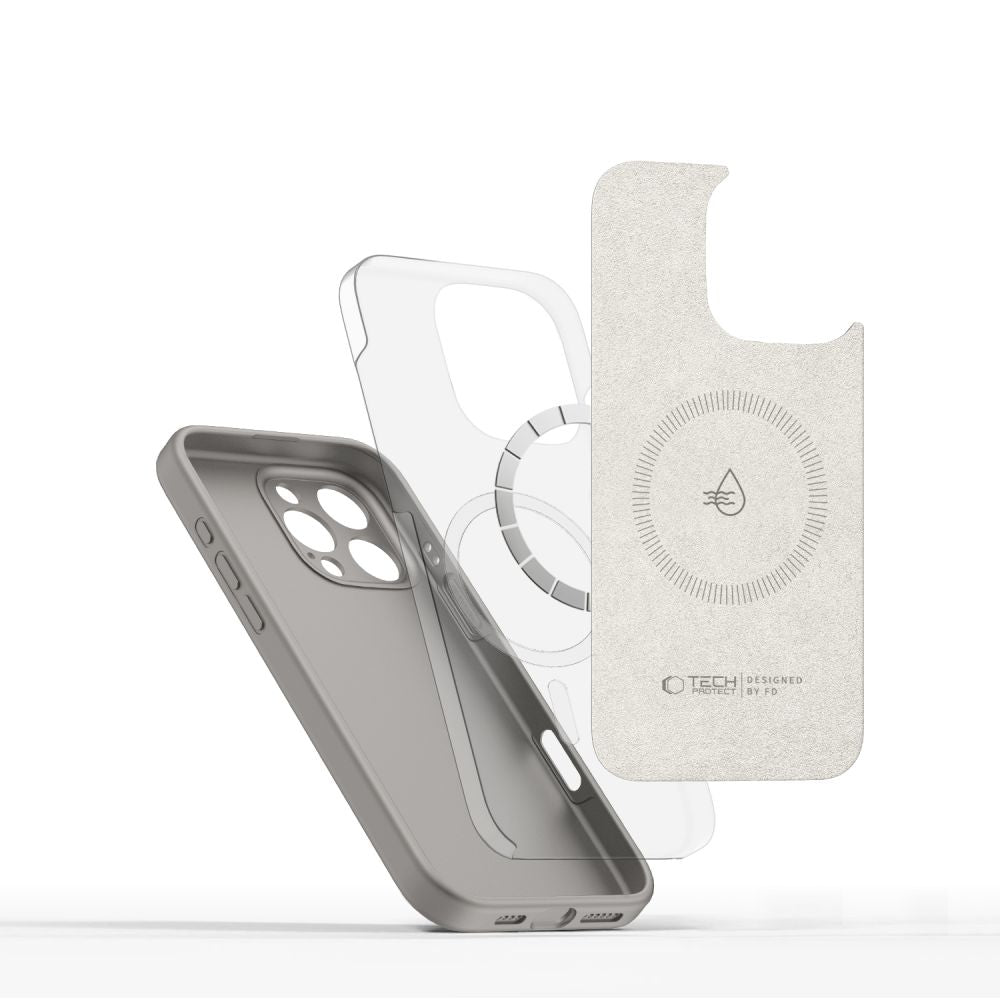 OVITEK TECH-PROTECT LIQUID SILICONE MAGSAFE IPHONE 16 PRO MAX STONE GREY