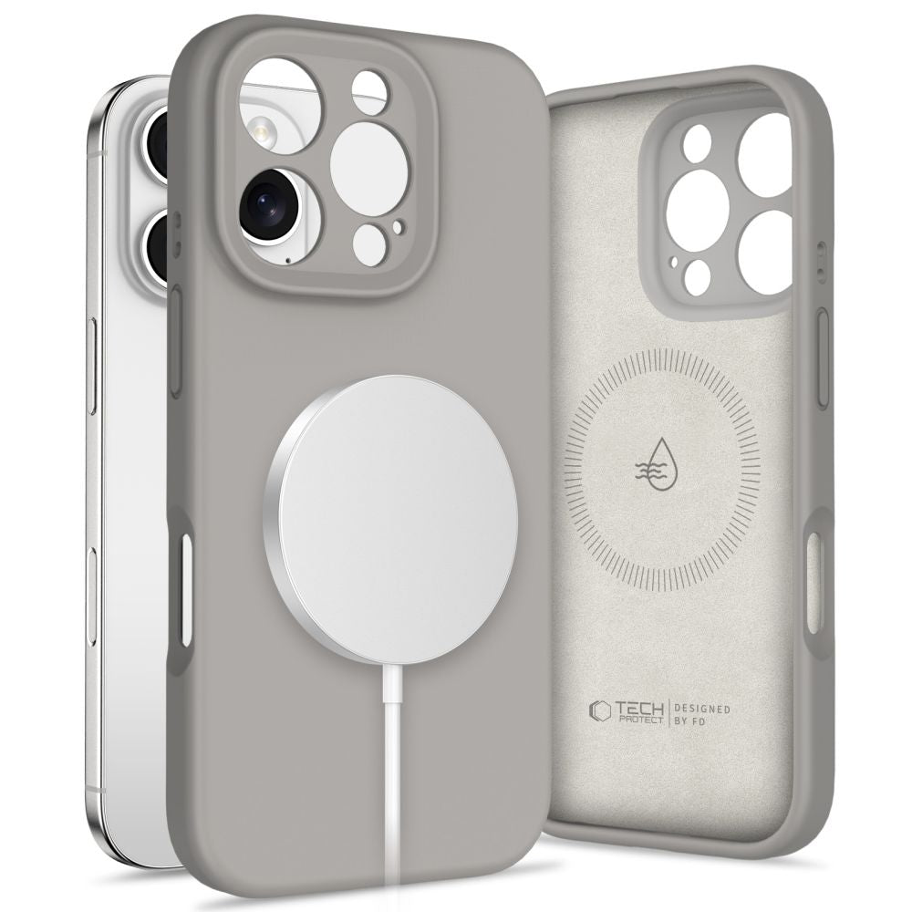 OVITEK TECH-PROTECT LIQUID SILICONE MAGSAFE IPHONE 16 PRO MAX STONE GREY