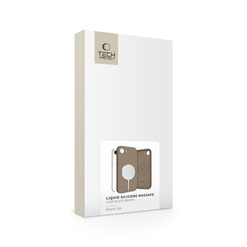 OVITEK TECH-PROTECT LIQUID SILICONE MAGSAFE IPHONE 16E ČOKOLADNO RJAVA