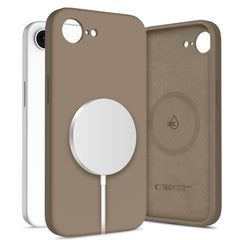 OVITEK TECH-PROTECT LIQUID SILICONE MAGSAFE IPHONE 16E ČOKOLADNO RJAVA