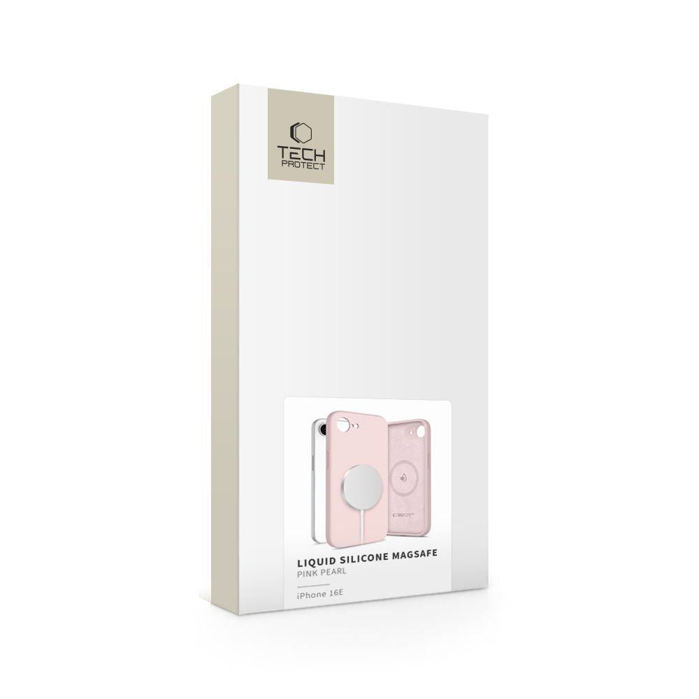 OVITEK TECH-PROTECT LIQUID SILICONE MAGSAFE IPHONE 16E ROZA PERLA
