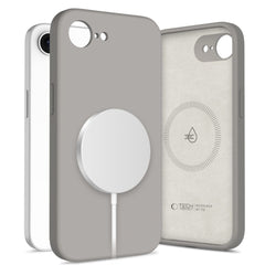 OVITEK TECH-PROTECT LIQUID SILICONE MAGSAFE IPHONE 16E STONE GREY