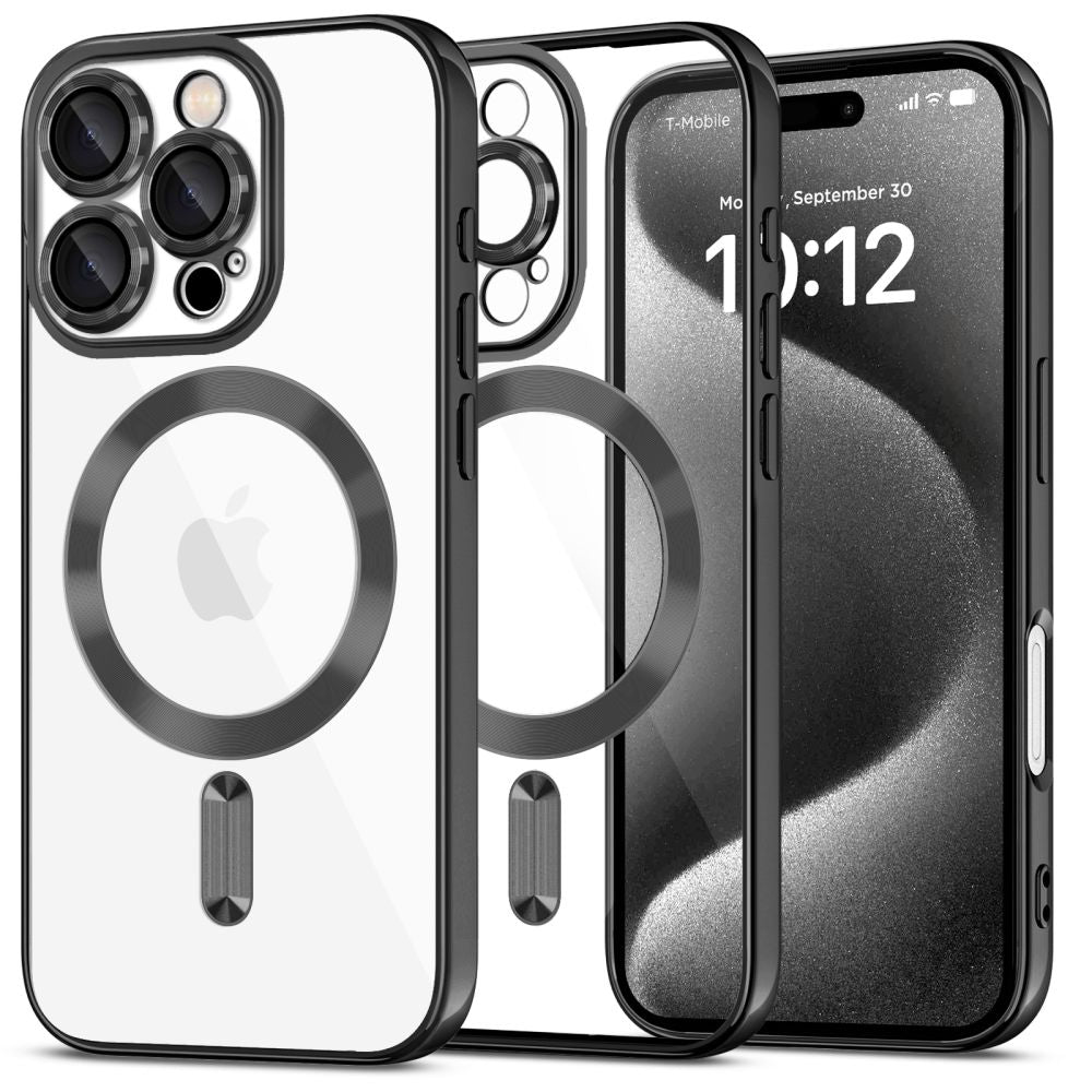 OVITEK ZA IPHONE 16 PRO MAX TECH-PROTECT MAGFLEX MAGSAFE SREBRNO ČRN.