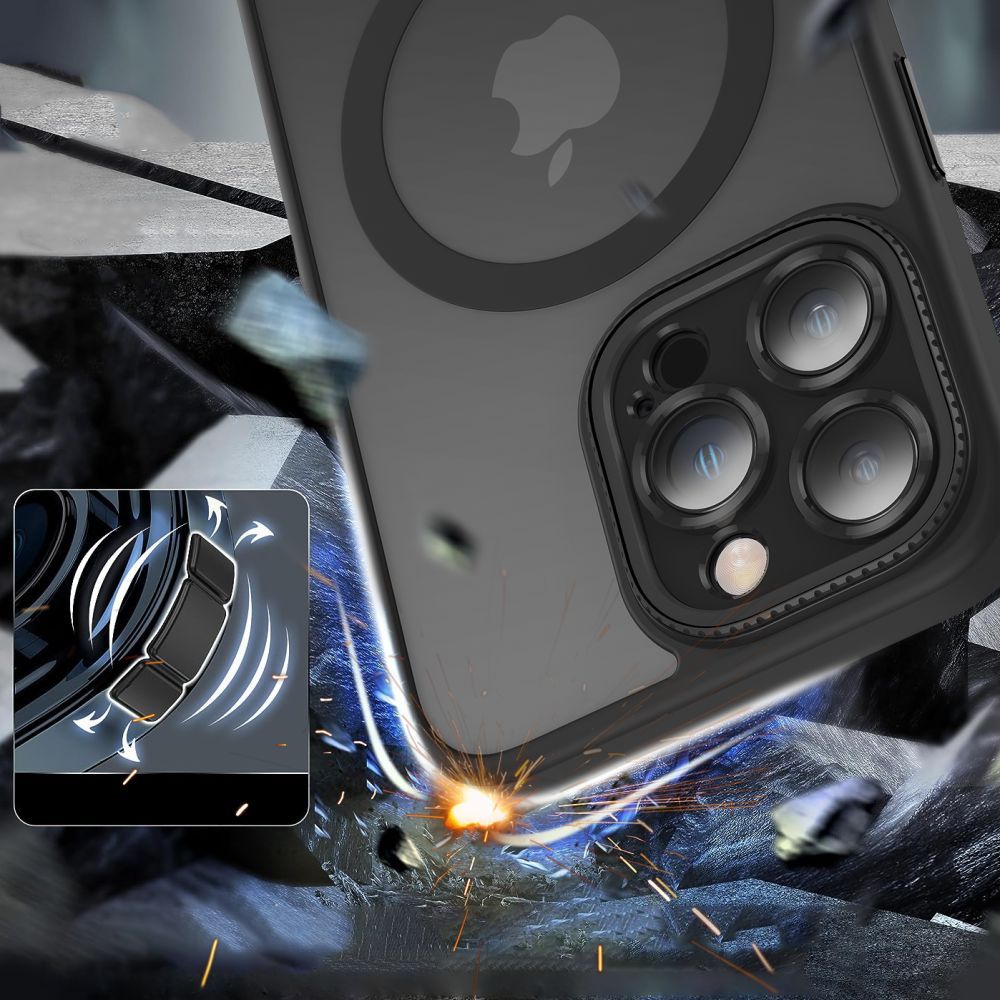 OVITEK TECH-PROTECT MAGMAT CAM+ MAGSAFE IPHONE 15 PRO MAX MAT ČRNA