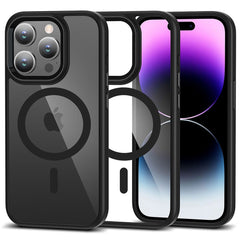 OVITEK ZA IPHONE 15 PRO MAX MAGSAFE HEYCASE MAGMAT ČRN/PROZOREN