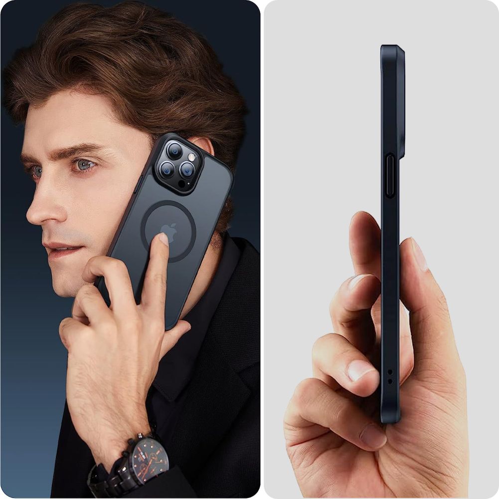 OVITEK ZA IPHONE 15 PRO MAX MAGSAFE HEYCASE MAGMAT MAT ČRNA