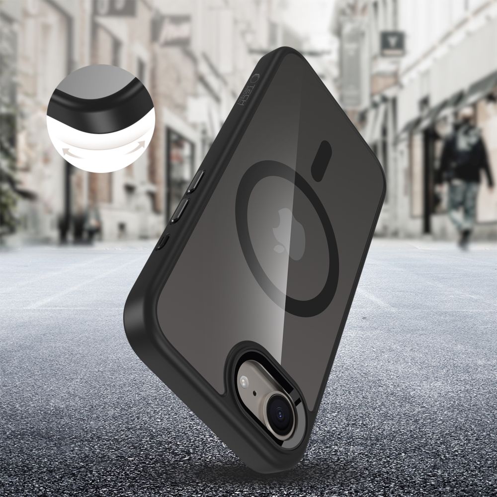 OVITEK TECH-PROTECT MAGMAT MAGSAFE IPHONE 16E ČRN/PROZOREN
