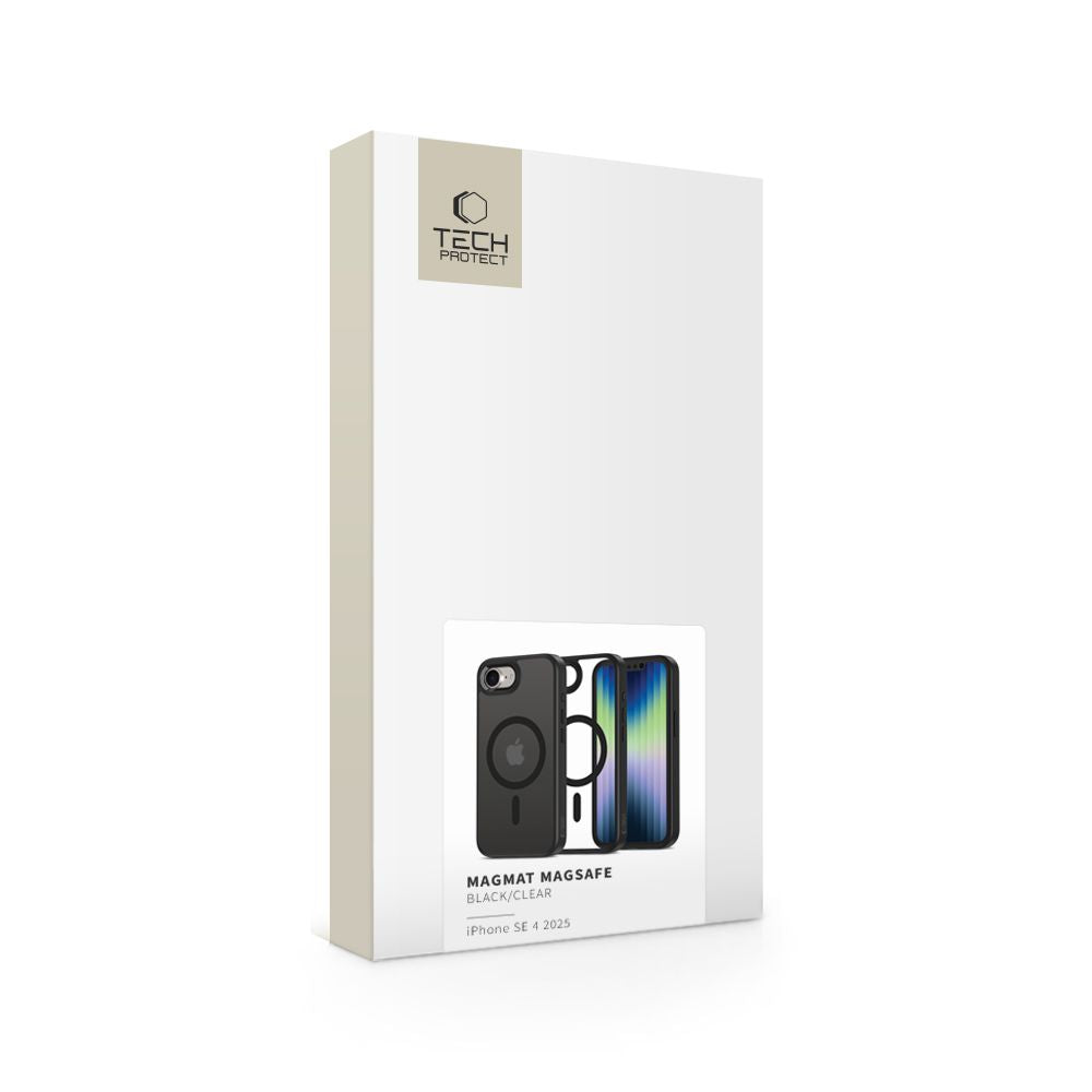 OVITEK TECH-PROTECT MAGMAT MAGSAFE IPHONE 16E ČRN/PROZOREN