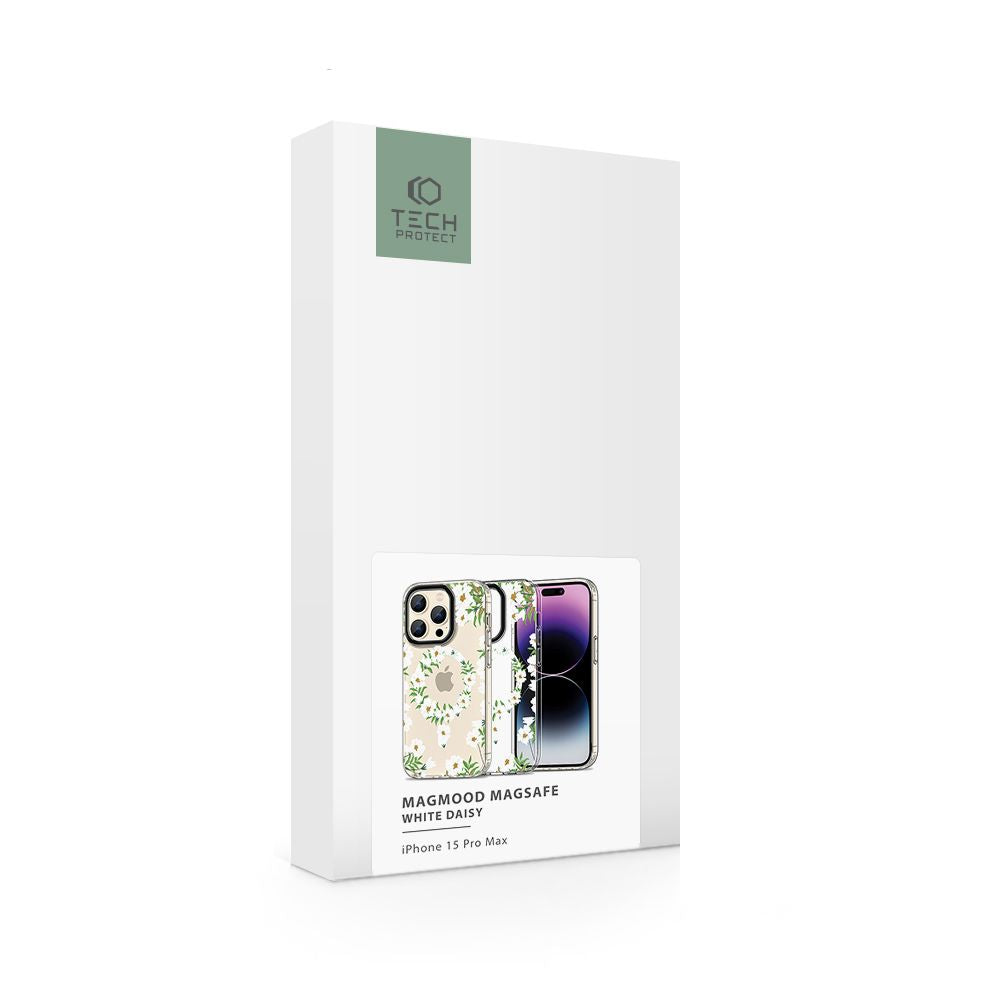 OVITEK TECH-PROTECT MAGMOOD MAGSAFE IPHONE 15 PRO MAX BELO CVETJE