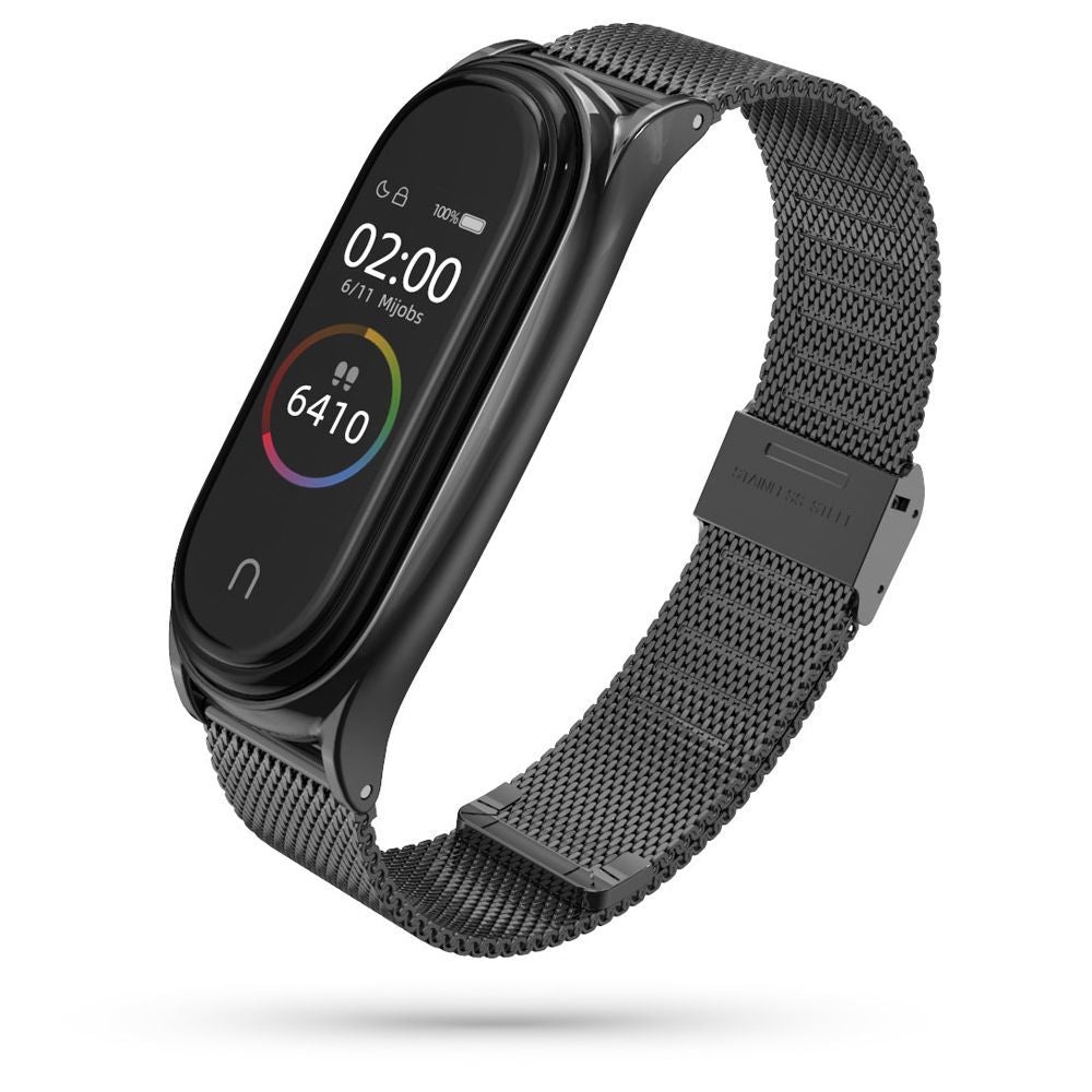 REMENIČEK ZA XIAOMI MI BAND 5 / 6 / 6 NFC DOOP MILANESE LOOP ČRN.