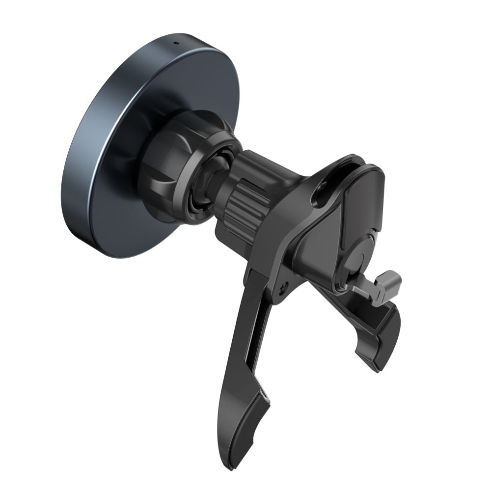 DRŽALO TELEFONA ZA AVTO S BREZŽIČNIM POLNJENJEM TECH-PROTECT MM15W-V5 MAGNETNO MAGSAFE STABILNO VENTILATORSKO DRŽALO AVTO POLNILNIK 15W ČRNA/ČRNA