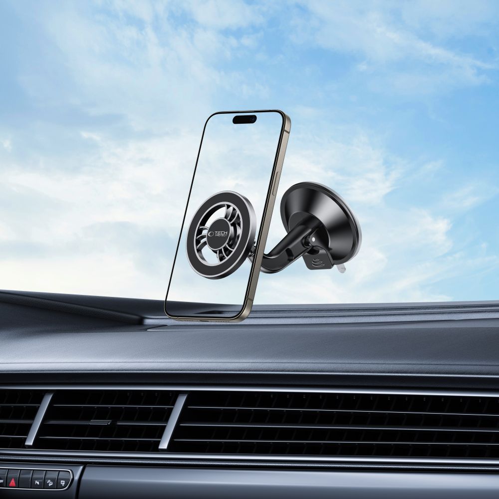 DRŽALO ZA TELEFON V AVTU TECH-PROTECT N56 MAGNETIC MAGSAFE DASHBOARD SHRT CAR MOUNT ČRNA