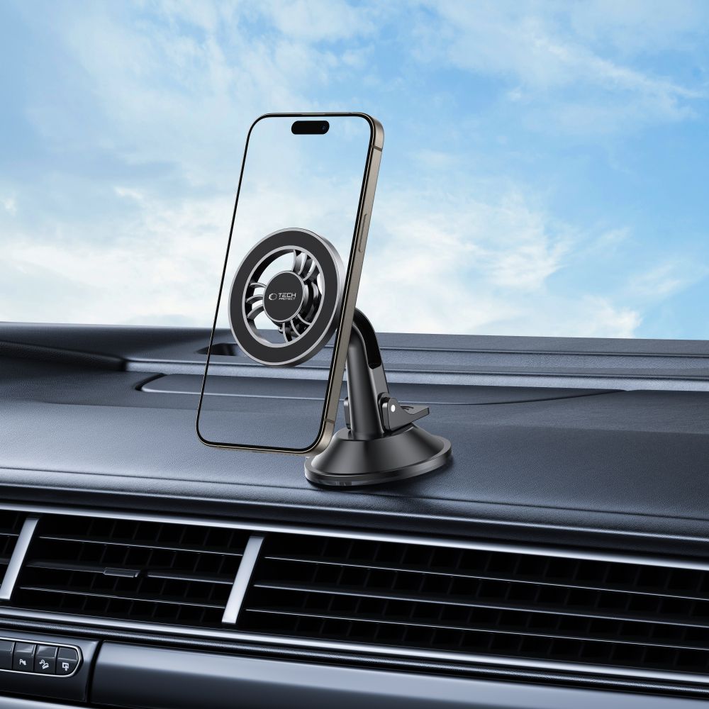 DRŽALO ZA TELEFON V AVTU TECH-PROTECT N56 MAGNETIC MAGSAFE DASHBOARD SHRT CAR MOUNT ČRNA