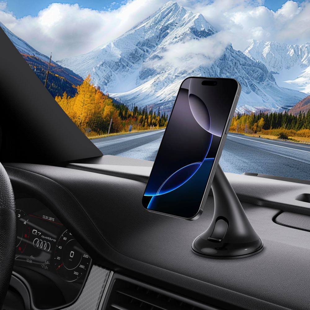 DRŽALO ZA TELEFON V AVTU TECH-PROTECT N56 MAGNETIC MAGSAFE DASHBOARD UNRG & VENT CAR MOUNT ČRNA