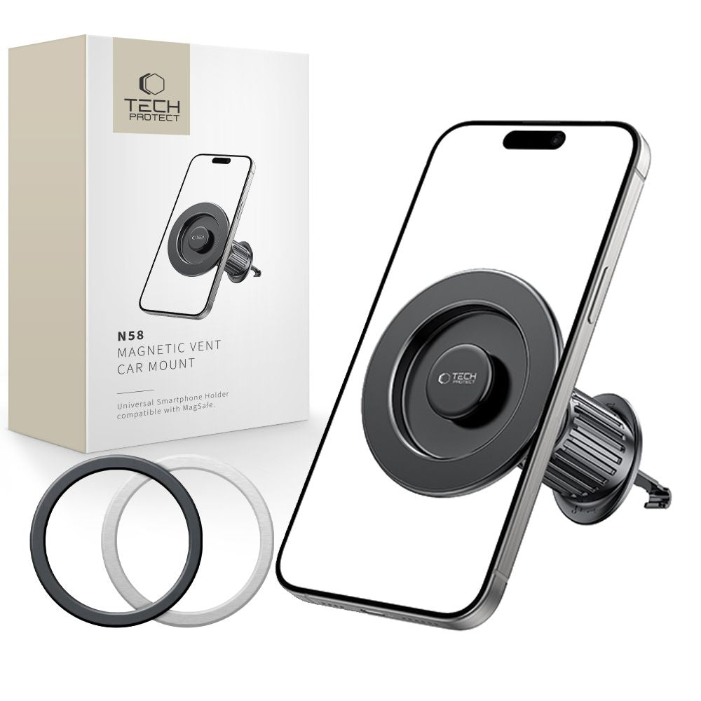 DRŽALO ZA TELEFON V AVTU TECH-PROTECT N58 MAGNETIC MAGSAFE VENT CAR MOUNT ČRNA