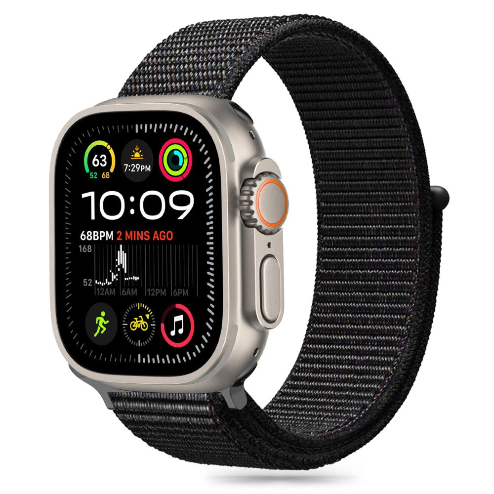 TECH-PROTECT NYLON APPLE WATCH 6 / 7 / 8 / 9 / 10 / SE (40 / 41 / 42 MM) ČRNA