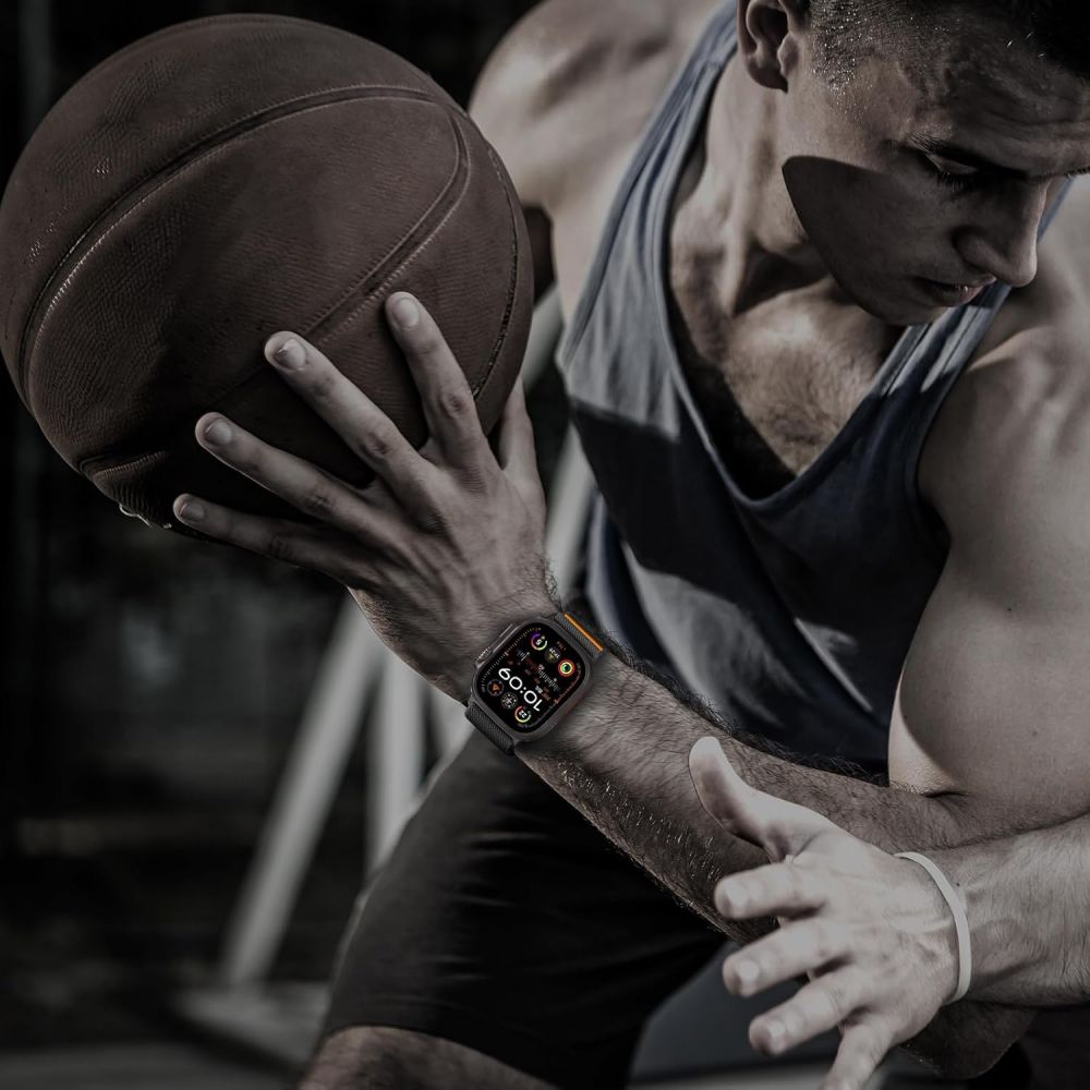 TECH-PROTECT NYLON ZAPENJANJE APPLE WATCH 6 / 7 / 8 / 9 / 10 / SE / ULTRA 1 / 2 (44 / 45 / 46 / 49 MM) ČRNA