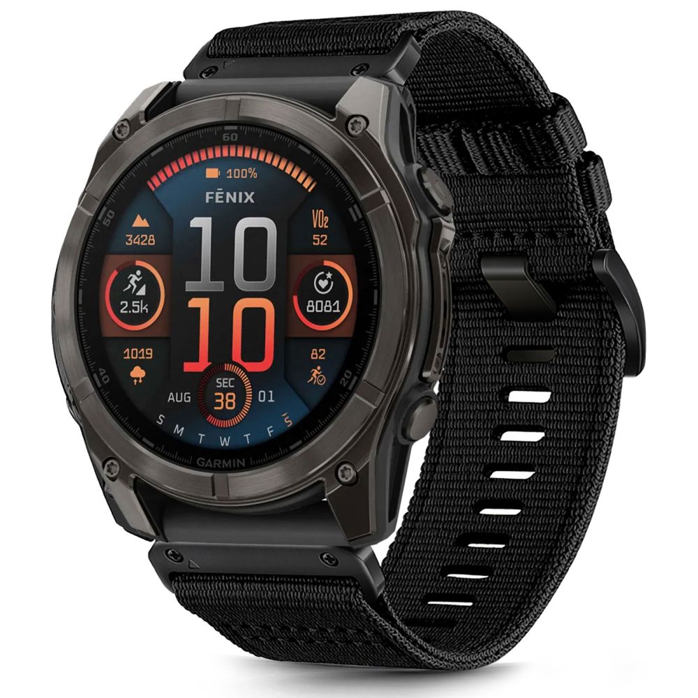 REMENIČEK TECH-PROTECT NYLON CLASSIC GARMIN FENIX 5X / 5X PLUS / 6X / 6X PRO / 7X / 8 (51 MM) ČRNA