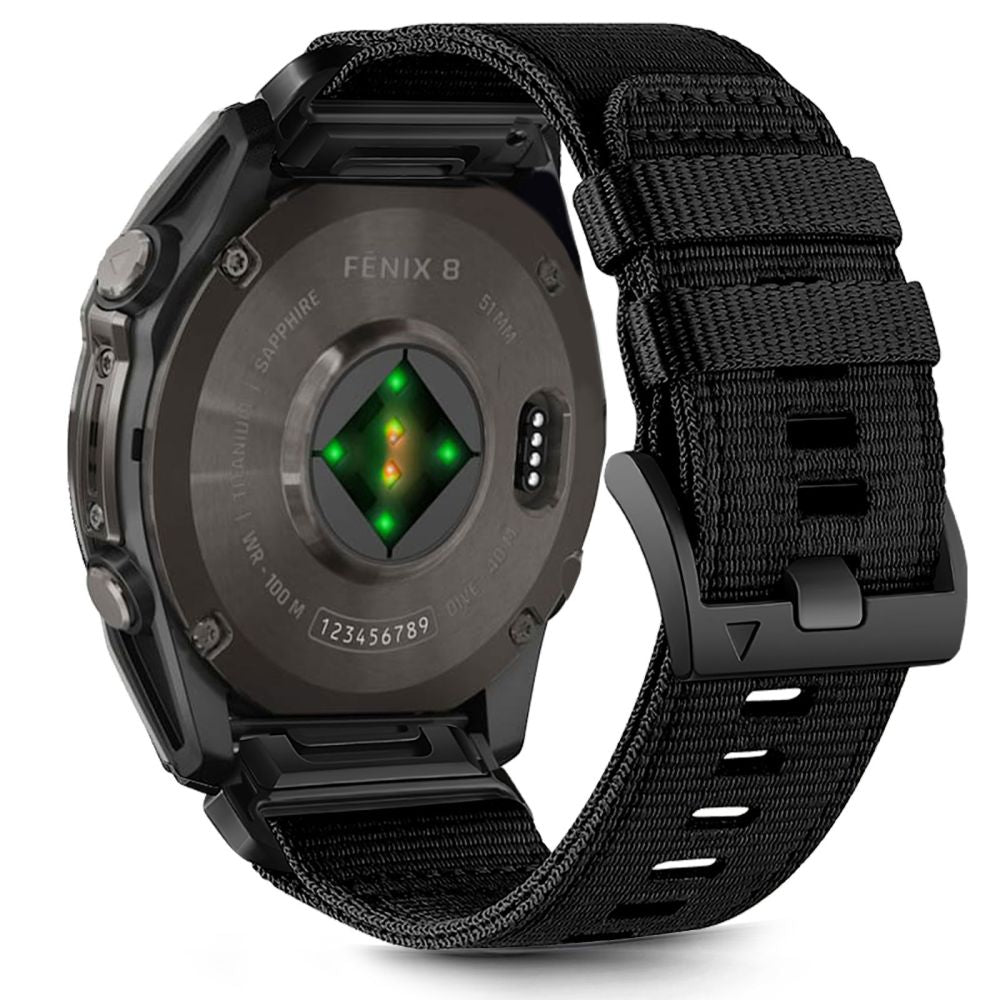 REMENIČEK TECH-PROTECT NYLON CLASSIC GARMIN FENIX 5X / 5X PLUS / 6X / 6X PRO / 7X / 8 (51 MM) ČRNA