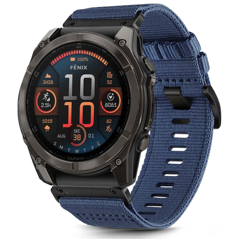REMENIČEK TECH-PROTECT NYLON CLASSIC GARMIN FENIX 5X / 5X PLUS / 6X / 6X PRO / 7X / 8 (51 MM) TEMNO MODRA