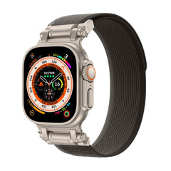 REMENIČEK TECH-PROTECT NYLON DELTA APPLE WATCH 4 / 5 / 6 / 7 / 8 / 9 / SE / ULTRA 1 / 2 (42 / 44 / 45 / 49 MM) ČRNA/ORANŽNA