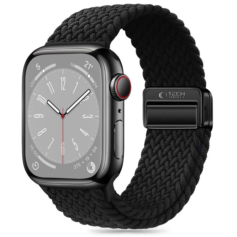REMENIČEK TECH-PROTECT NYLONMAG APPLE WATCH 6 / 7 / 8 / 9 / 10 / SE (40 / 41 / 42 MM) ČRNA