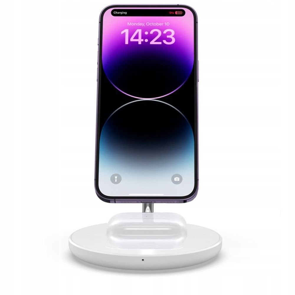 BESŽIČNI POLNILEC 2V1 TECH-PROTECT QI15W-A21 MAGNETNI MAGSAFE BEŽIČNI POLNILEC BELA