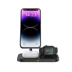 BESŽIČNA POLNILNIK 3IN1 TECH-PROTECT QI15W-A22 MAGNETNI MAGSAFE BREŽIČNI POLNILNIK ČRNA