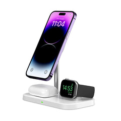 BESŽIČNA POLNILNIK 3IN1TECH-PROTECT QI15W-A22 MAGNETSKI MAGSAFE BREZŽIČNI POLNILNIK BELO