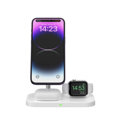 BESŽIČNA POLNILNIK 3IN1TECH-PROTECT QI15W-A22 MAGNETSKI MAGSAFE BREZŽIČNI POLNILNIK BELO