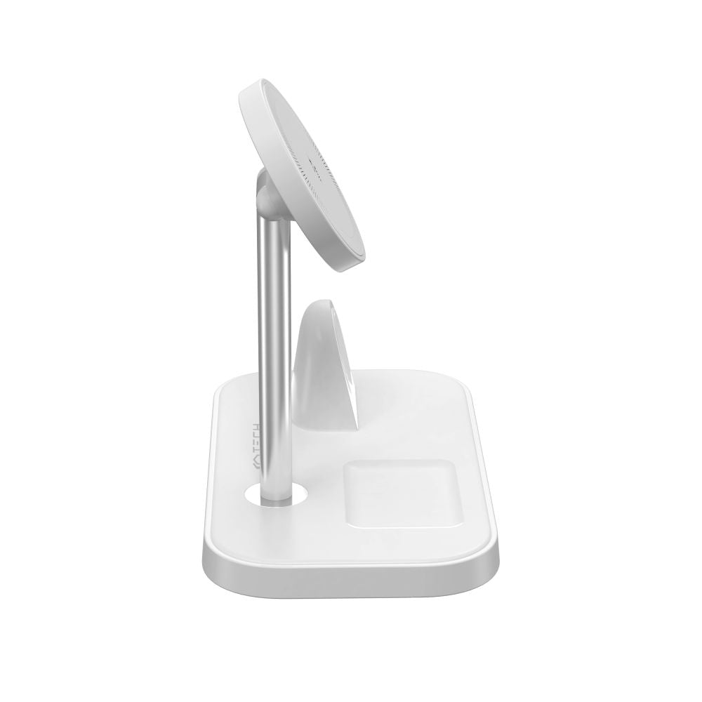 BESŽIČNA POLNILNIK 3IN1TECH-PROTECT QI15W-A22 MAGNETSKI MAGSAFE BREZŽIČNI POLNILNIK BELO