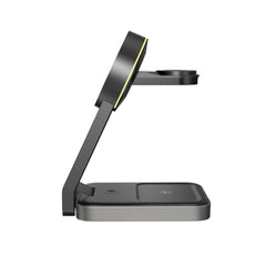 BESŽIČNI POLNILEC 3IN1 QI15W-A28 MAGNETSKI MAGSAFE BREŽIČNI POLNILEC ČRNA