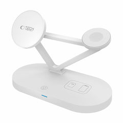 NABOJNI POSTAJ TECH-PROTECT QI15W-A41 3IN1 MAGNETSKI MAGSAFE BREZŽIČNI POLNILEC BELO