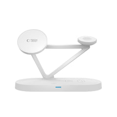 NABOJNI POSTAJ TECH-PROTECT QI15W-A41 3IN1 MAGNETSKI MAGSAFE BREZŽIČNI POLNILEC BELO
