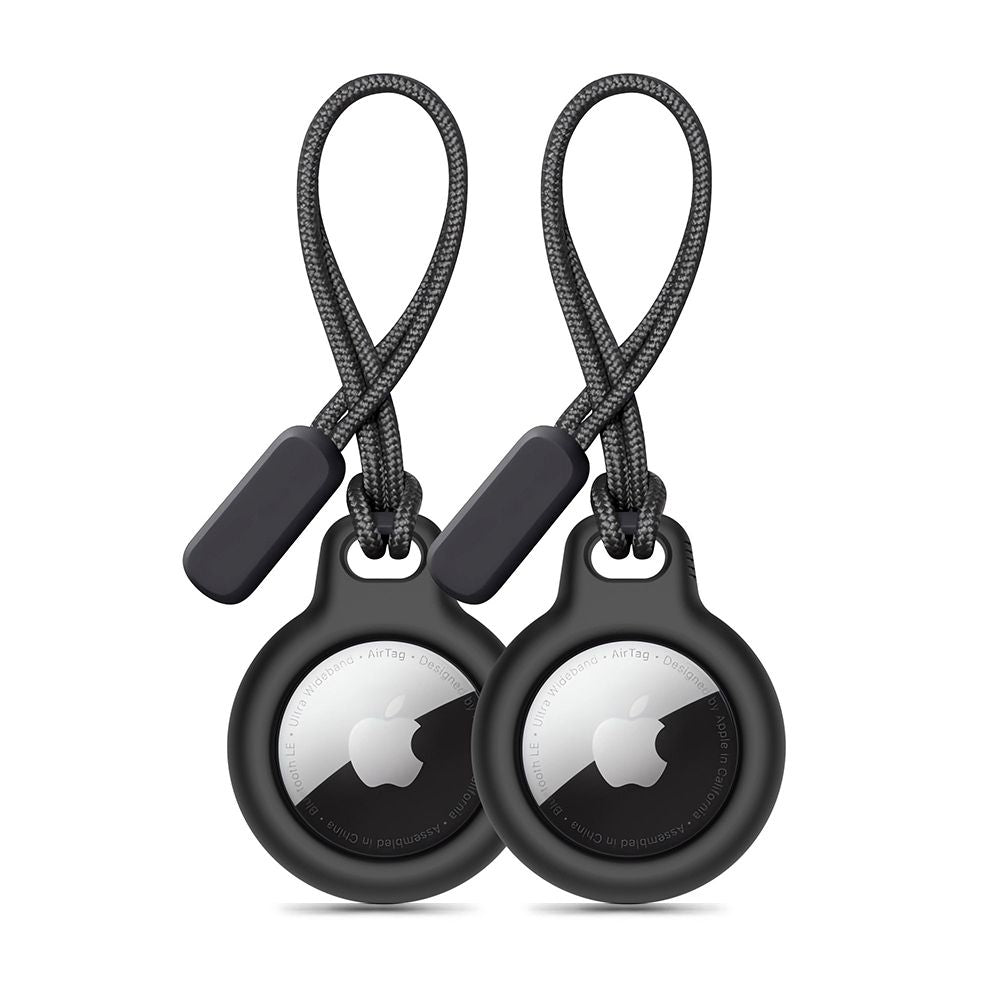 OVITEK TECH-PROTECT ROUGH CHAIN 2-PACK APPLE AIRTAG ČRNA
