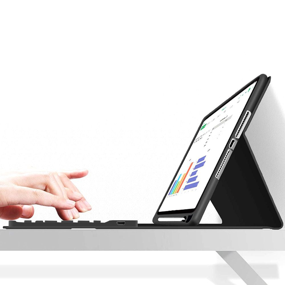 OVITEK S KLAVIATURO ZA IPAD 10.9” 10 / 2022 / 11” 11 / 2025 TECH-PROTECT SC PEN ČRNA