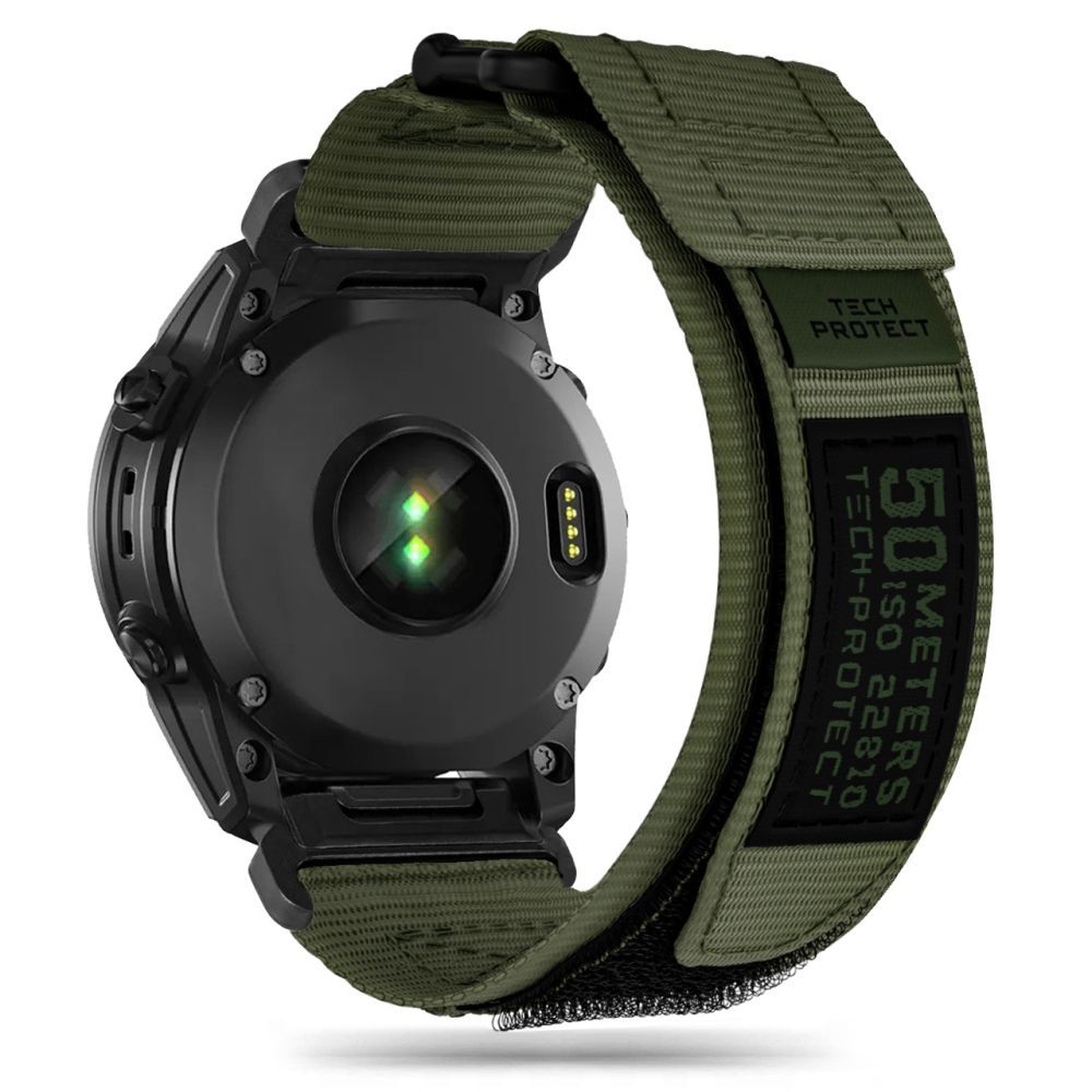 REMENIČEK TECH-PROTECT SCOUT PRO GARMIN FENIX 22MM 5 / 6 / 6 PRO / 7 VOJAK ZELENA