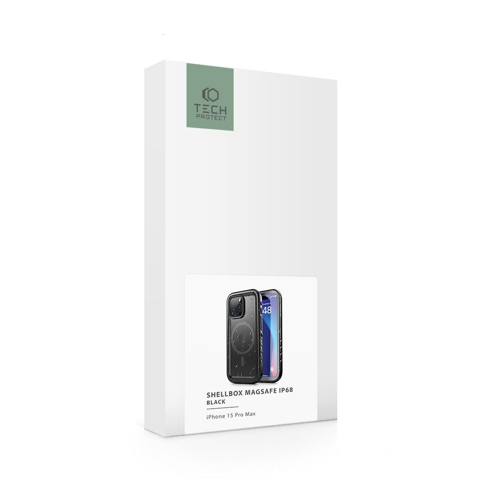 OVITEK TECH-PROTECT SHELLBOX MAGSAFE IP68 IPHONE 15 PRO MAX ČRN.