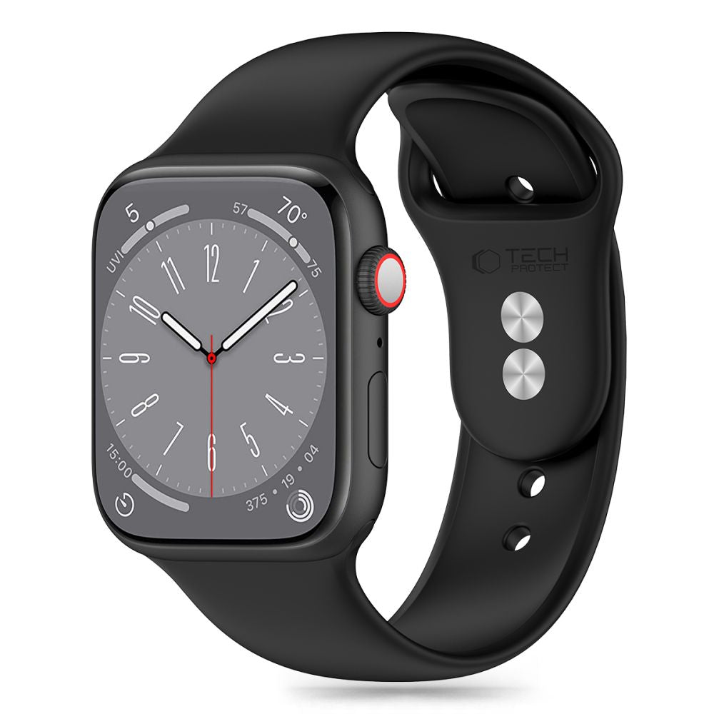 REMENIČEK DOOP SILIKON APPLE WATCH 6 / 7 / 8 / 9 / 10 / SE / ULTRA 1 / 2 (44 / 45 / 46 / 49 MM) ČRNA