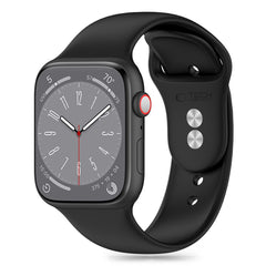REMENIČEK DOOP SILIKON APPLE WATCH 6 / 7 / 8 / 9 / 10 / SE / ULTRA 1 / 2 (44 / 45 / 46 / 49 MM) ČRNA