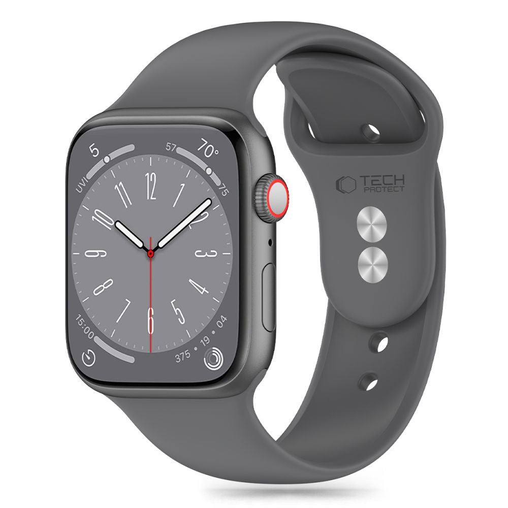 REMENIČEK DOOP SILIKON APPLE WATCH 6 / 7 / 8 / 9 / 10 / SE / ULTRA 1 / 2 (44 / 45 / 46 / 49 MM) GLINASTO RDEČA